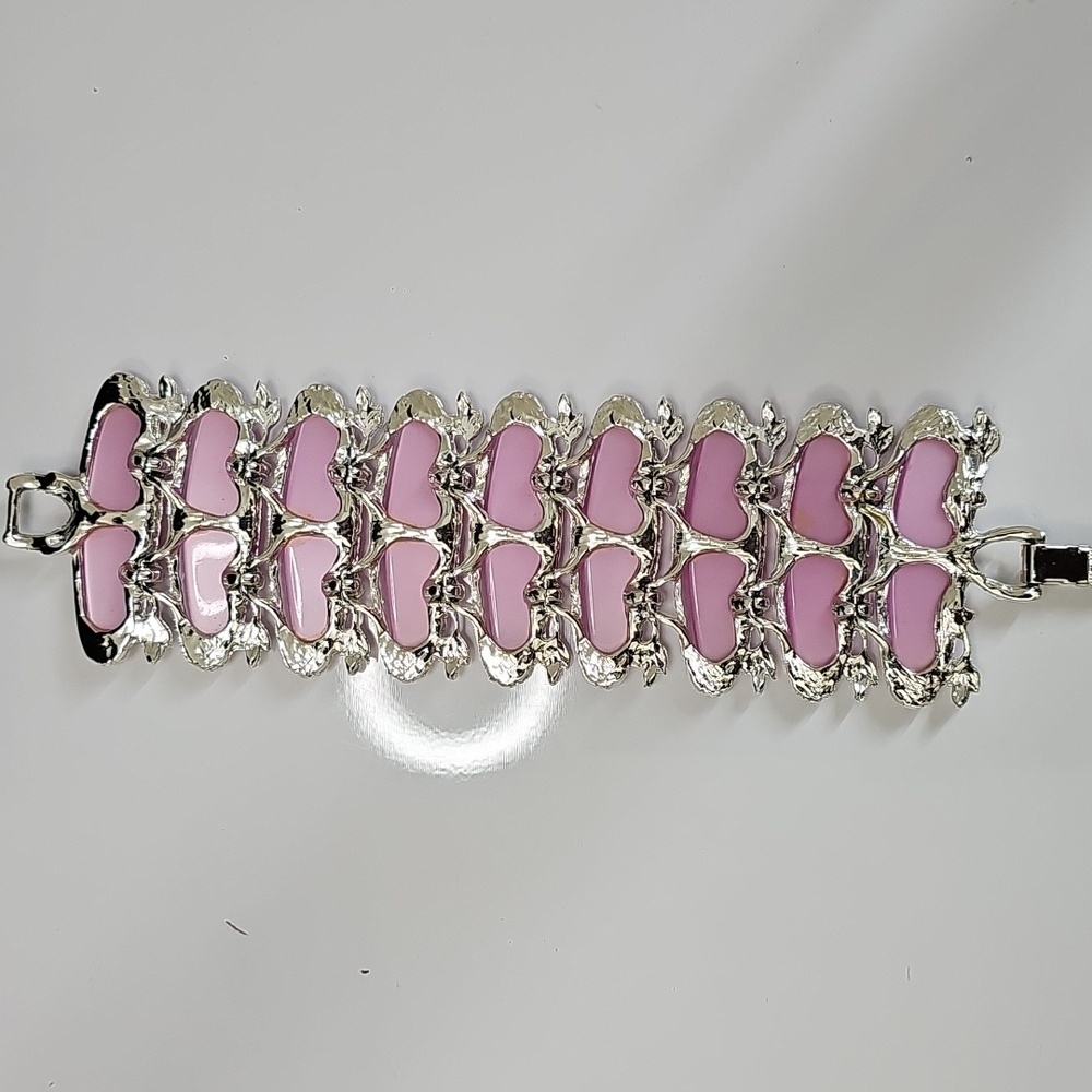 Gorgeous Pink And Silver Tone Bracelet - Picture 3 of 4